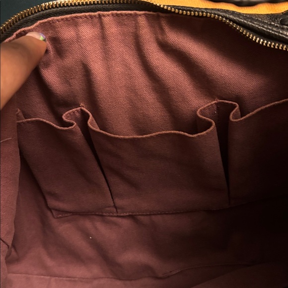 Isabella Fiore Black Hobo with Brass Accents - Picture 3 of 4